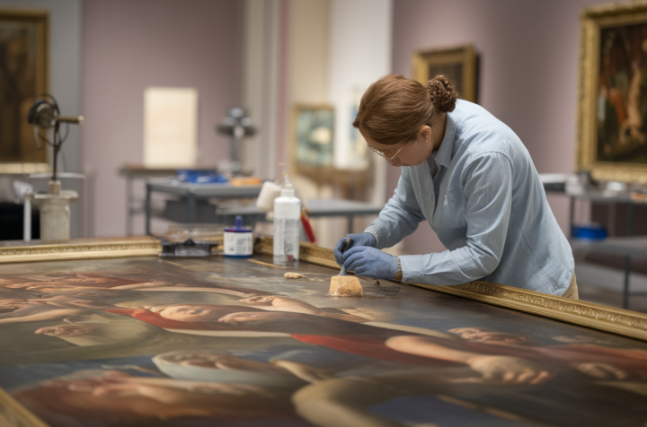 Comment restaurer des œuvres d'art lors de travaux de rénovation d'un musée ?